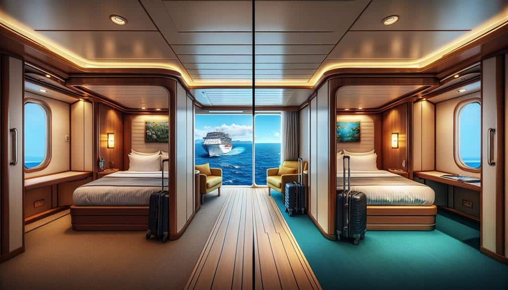 cabin size comparison cruise