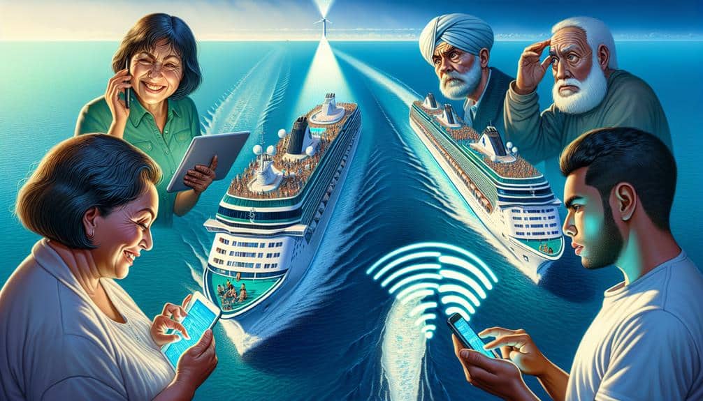 comparing cruise ship internet