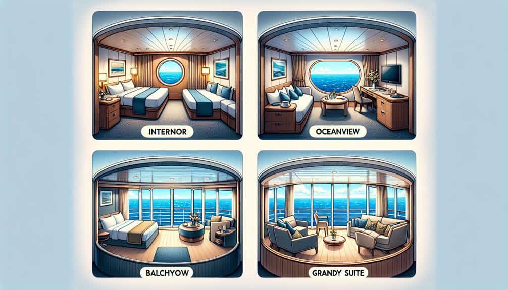 cruise ship cabin categories