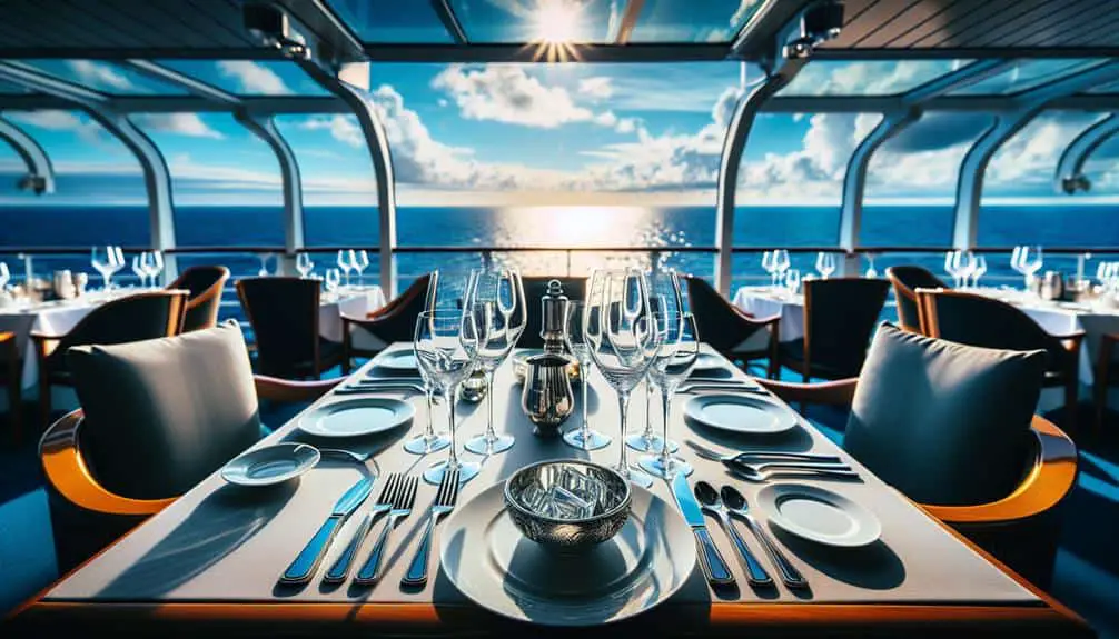 fine dining on cruises