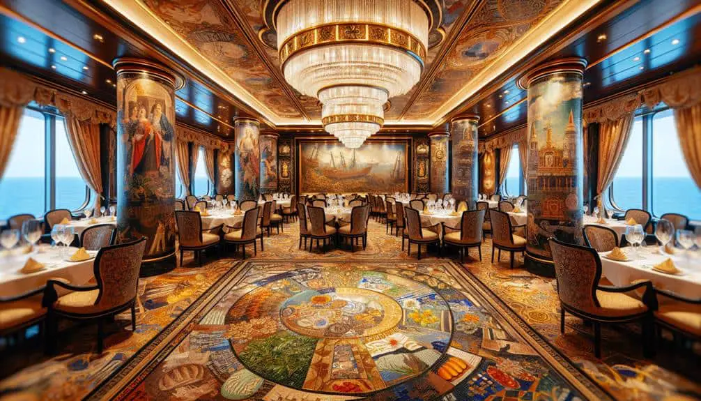intricate cruise ship decor