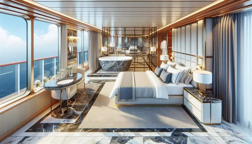 luxury cruise ship accommodations