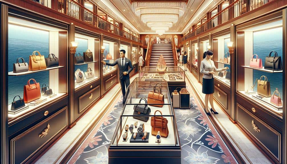 luxury shopping on cruises