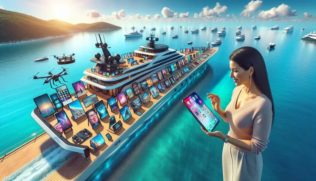 tech gadgets on cruise